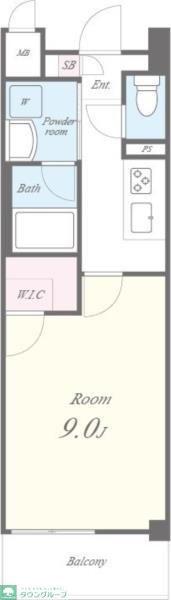 MONTE LUCE(1K/6階)の間取り写真