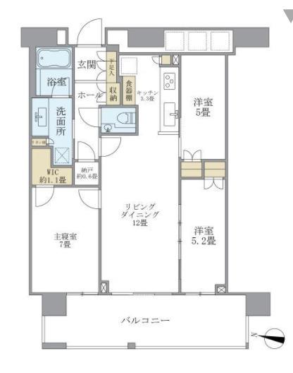 スカイズタワー&ガーデン(3LDK/20階)の間取り写真