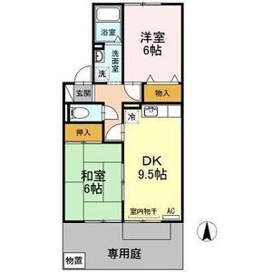 セジュールミキ B(2DK/1階)の間取り写真