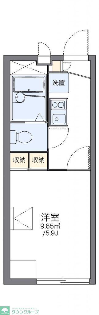 レオパレスKAWASHI(1K/2階)の間取り写真