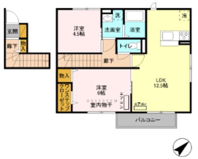ソフィア(2LDK/2階)の間取り写真