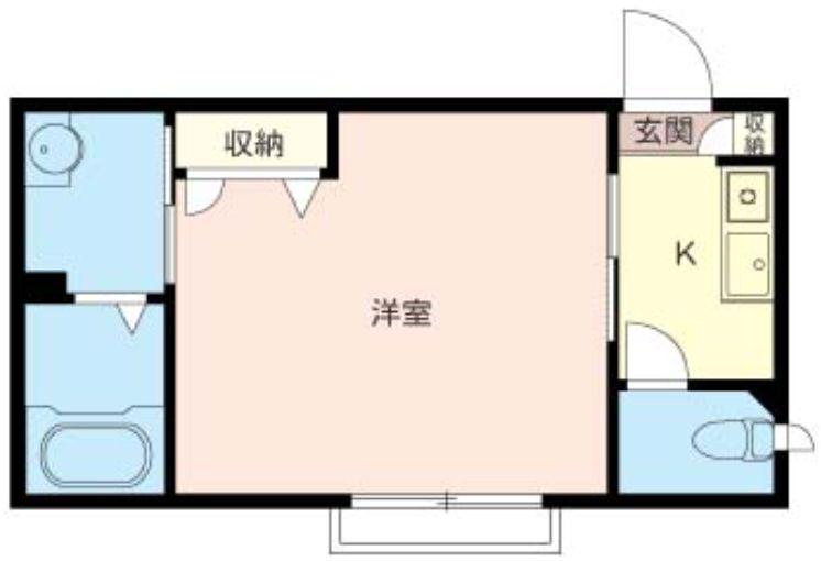 プランドール(1K/2階)の間取り写真