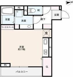 RIVER SYO(ワンルーム/1階)の間取り写真