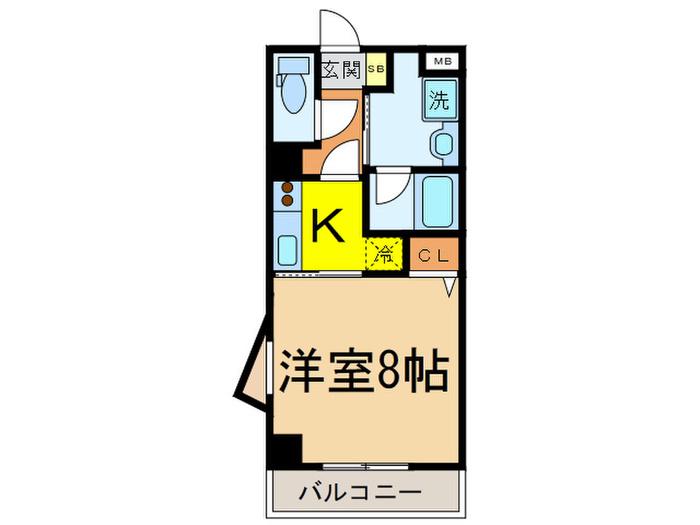 タカマツ神戸駅南通(1K/5階)の間取り写真