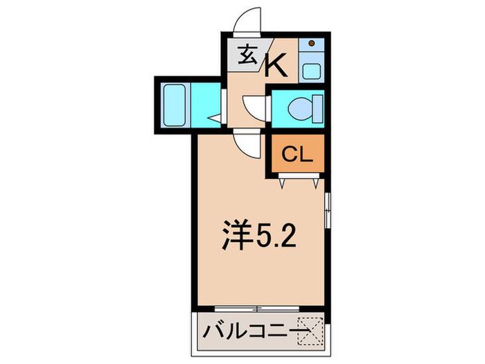 梅田ビル(1K/2階)の間取り写真
