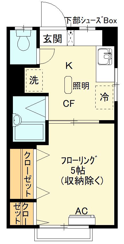 日光堂第一ビル(1K/3階)の間取り写真