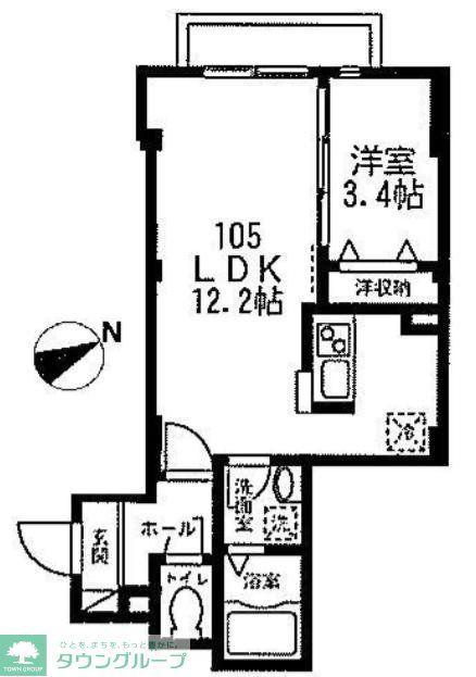 ドヌール長崎(1LDK/1階)の間取り写真