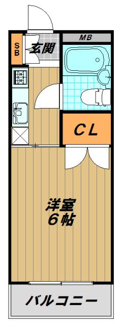 たかくらハウス(1K/1階)の間取り写真