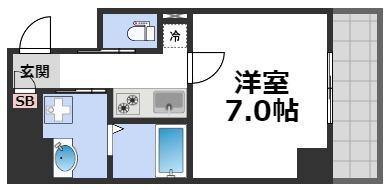 ARTIZA森ノ宮D.C(1K/9階)の間取り写真