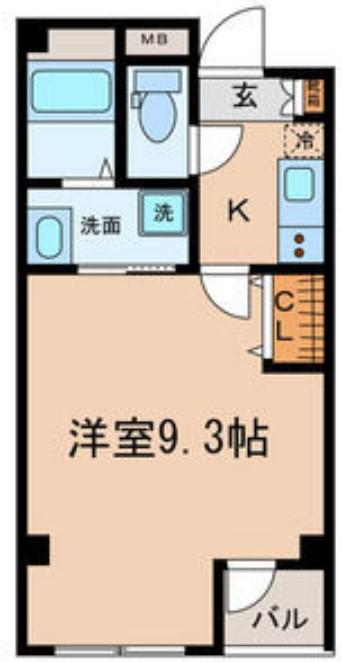 トミテラス(1K/2階)の間取り写真