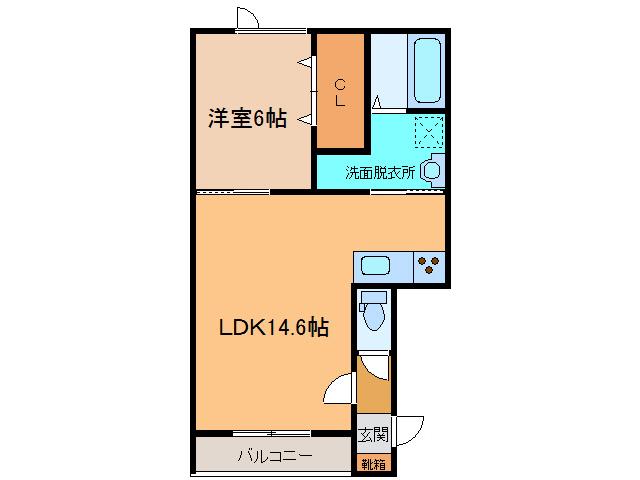 CLASS帯広I(1LDK/1階)の間取り写真