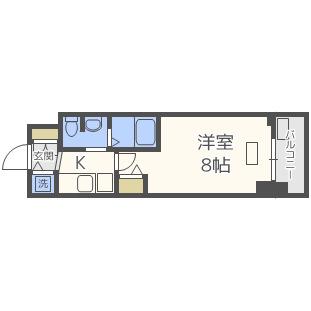 TLRレジデンス本町ウエスト(1K/5階)の間取り写真