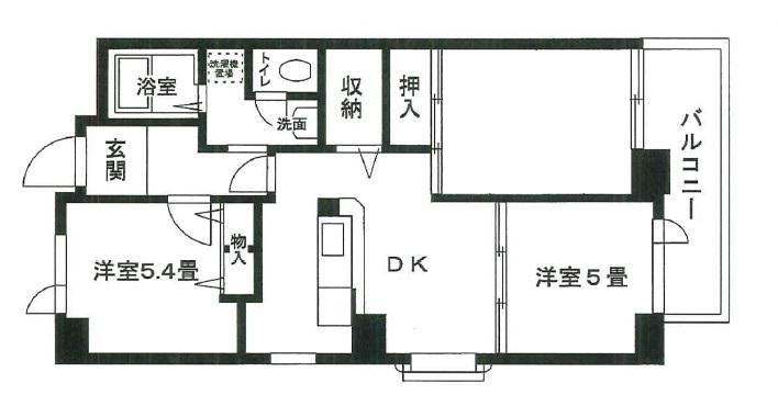 ツインズ木場(3DK/3階)の間取り写真