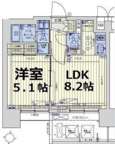 スワンズシティ梅田シエロ(1LDK/3階)の間取り写真