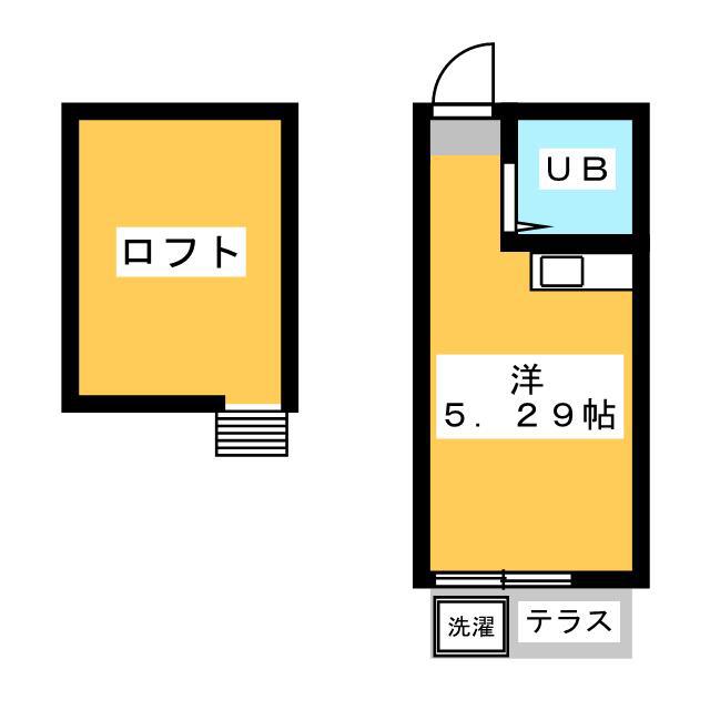 パレスひばりヶ丘(ワンルーム/1階)の間取り写真