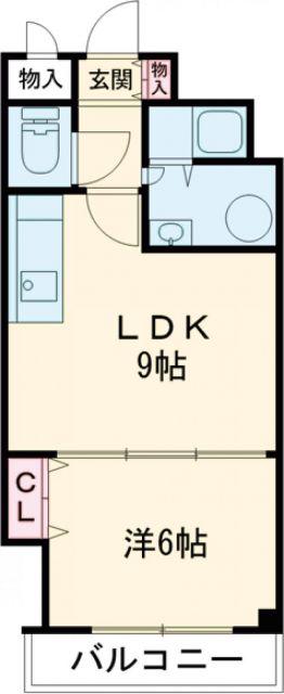 スカイヴィレッジ(1LDK/9階)の間取り写真