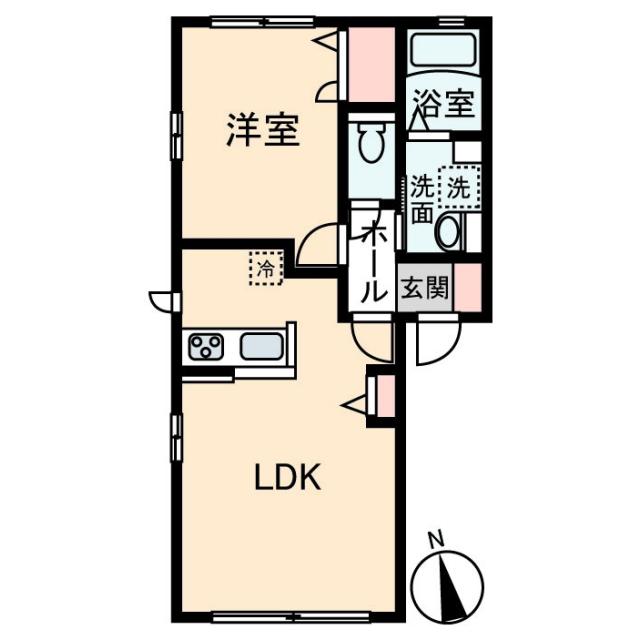 JR常磐線 我孫子駅 徒歩4分 2階建 築15年(1LDK/2階)の間取り写真