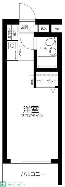 スカイコート新宿落合第5(1K/1階)の間取り写真
