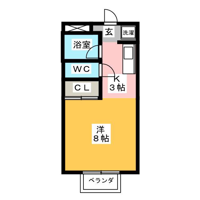 ラフォーレ・N(ワンルーム/2階)の間取り写真