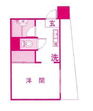 ウィズKYH(ワンルーム/4階)の間取り写真