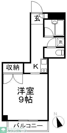 グレース・Y(1K/2階)の間取り写真