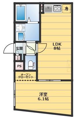 GM上落合(1LDK/2階)の間取り写真