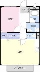 SURPLUS TWO ICHIKAWAB(1LDK/2階)の間取り写真