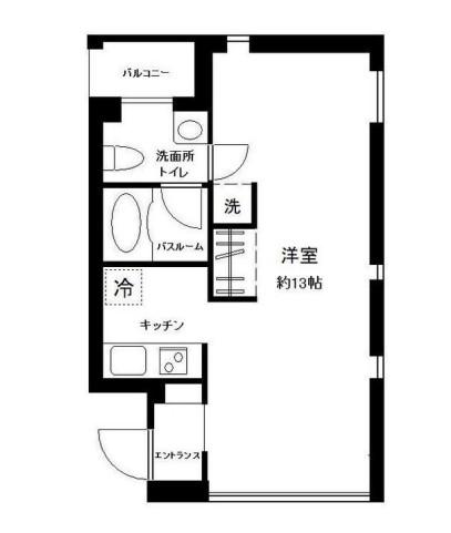 KATASE BLDII(ワンルーム/2階)の間取り写真