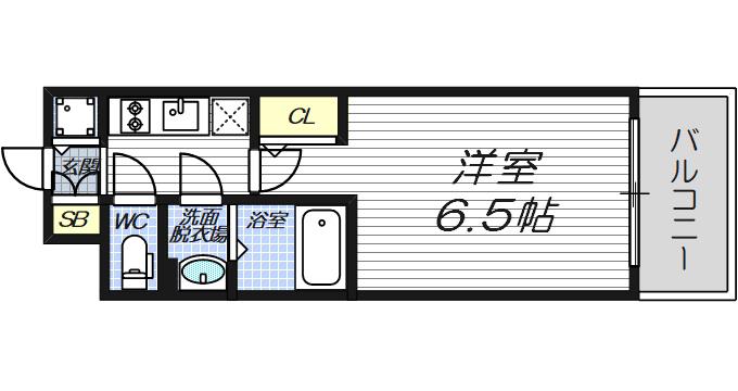 ファステート大阪ヒョードル(1K/9階)の間取り写真