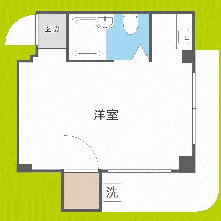 桜ノ宮マンション(ワンルーム/4階)の間取り写真