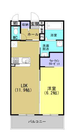 サンリッチ・T3番館(1LDK/1階)の間取り写真