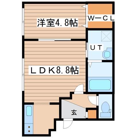 アル―アKOTONI(1LDK/2階)の間取り写真