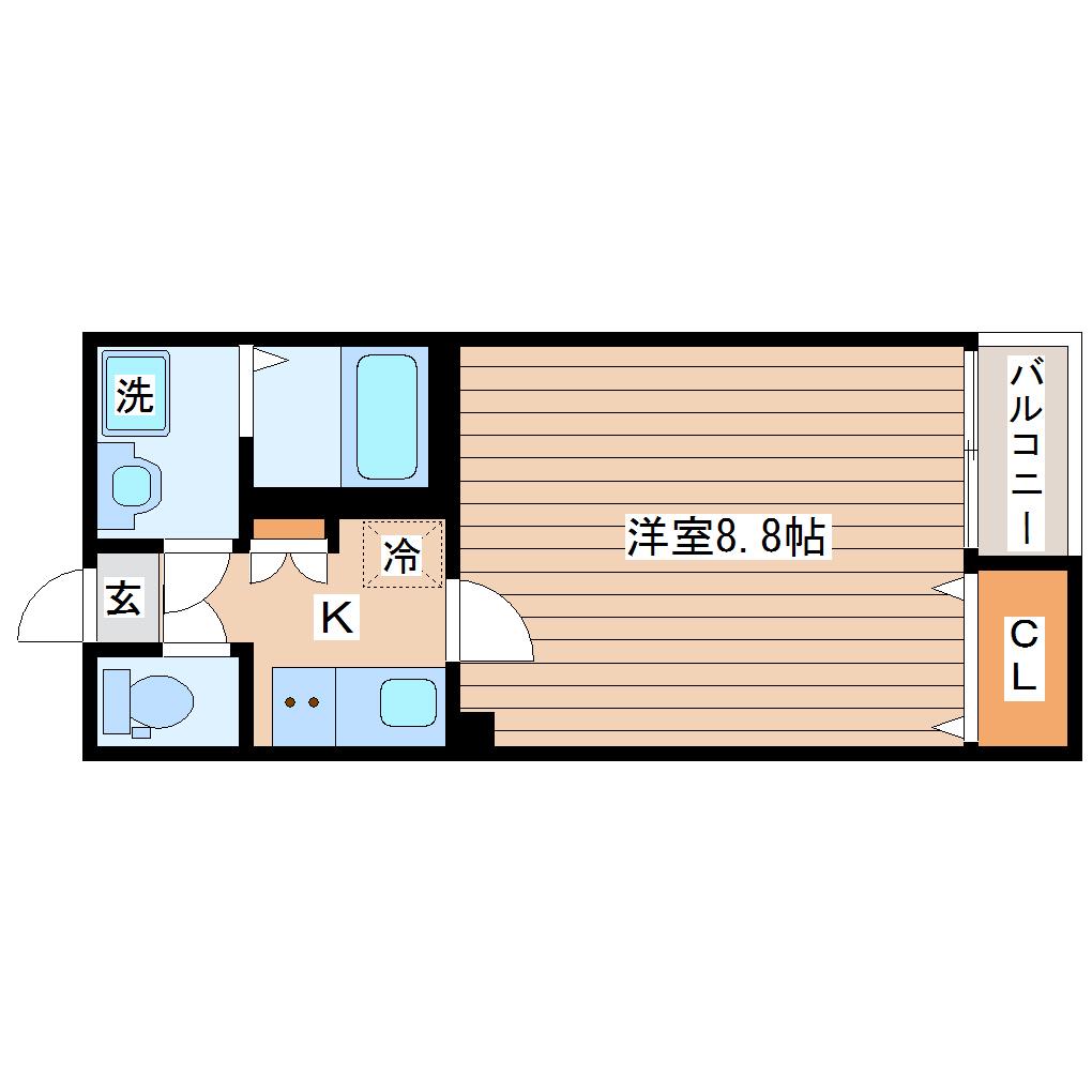 BENE SOPHIA(1K/1階)の間取り写真