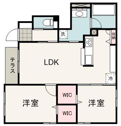 グランメゾン草薙(2LDK/1階)の間取り写真