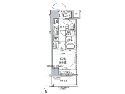 ISLE横浜ノース TWINS I(1K/9階)の間取り写真