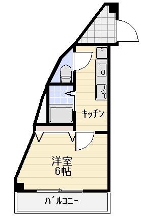 T-IIIハイツ(1K/2階)の間取り写真