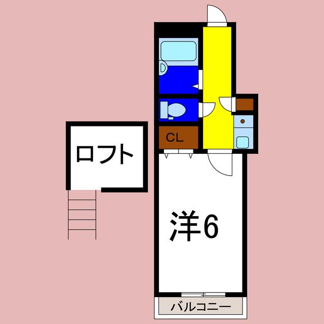 フェアリー大和町(1K/1階)の間取り写真