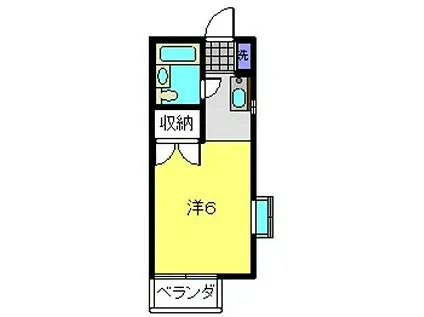 ビラコートあいかわ(1K/1階)の間取り写真