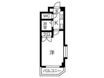 シティライフ春里(1K/3階)の間取り写真