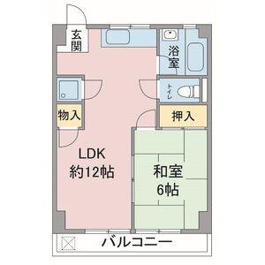 水野マンション(1LDK/5階)の間取り写真