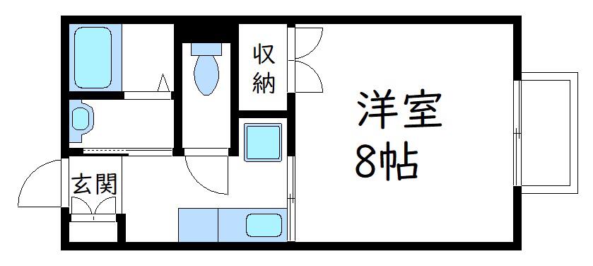 メゾンポラーノ(1K/2階)の間取り写真