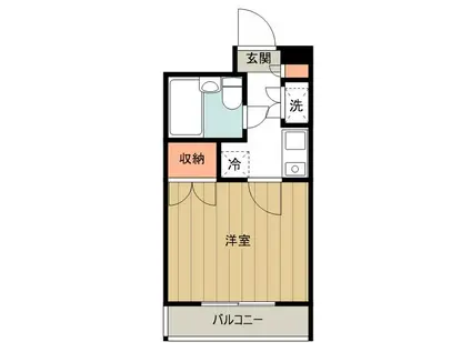 ワコーレ東村山(1K/1階)の間取り写真