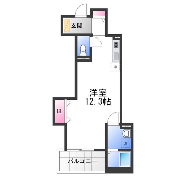 FSTYLE西取石4号館(ワンルーム/3階)の間取り写真