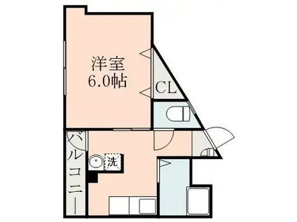 内野ビル(1K/4階)の間取り写真