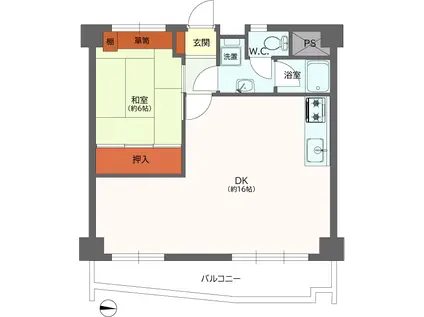小名木川ハウス(3DK/8階)の間取り写真