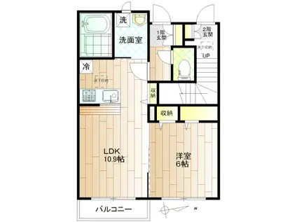 グラン2番館(1LDK/1階)の間取り写真