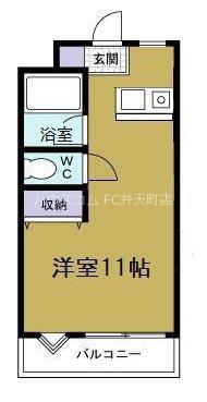 BSラグーン(ワンルーム/2階)の間取り写真