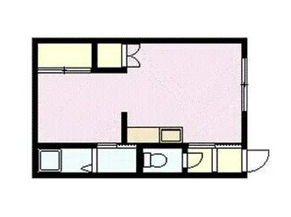 ハイツリバプール(1DK/2階)の間取り写真