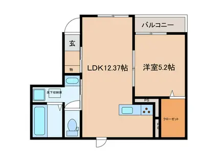 CLARITT (1LDK/1階)の間取り写真