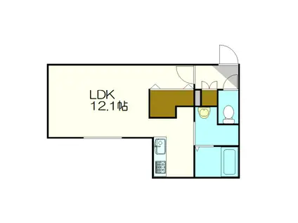 TERRAN ATSUBETSU(1K/3階)の間取り写真